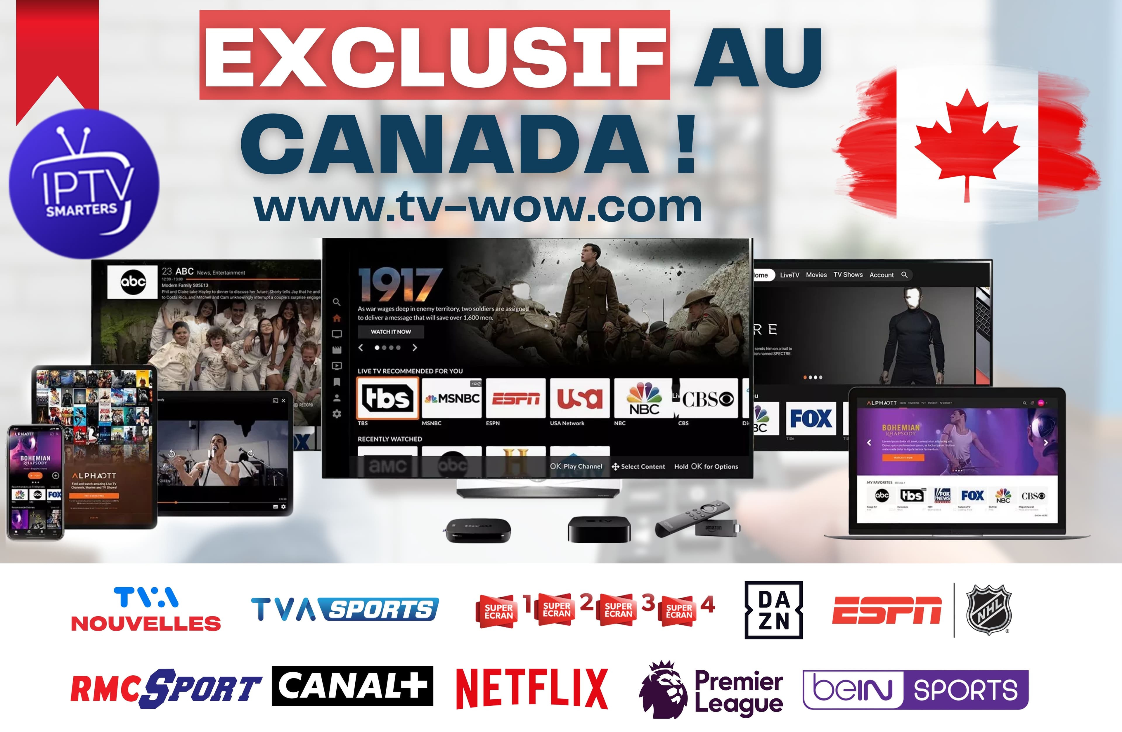Aperçu de l'application TV-WOW
